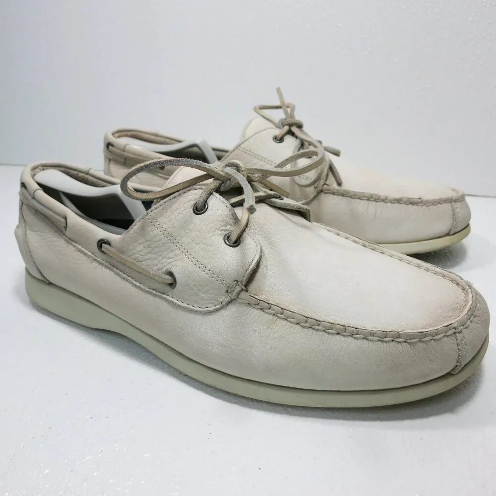 Rockport Genuine Handsewn Leather Deck Boat Shoes Men's Footwear Zapatos 13 M